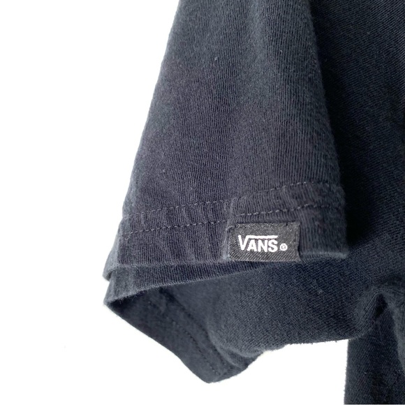 VANS Black Purple Checkered Graphic Crew Neck Tee - Picture 5 of 6